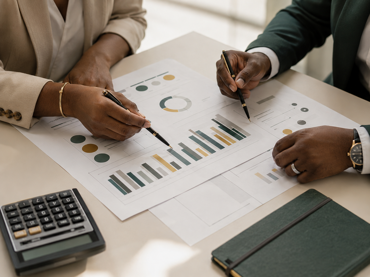 Caribbean professionals reviewing compensation and workforce data